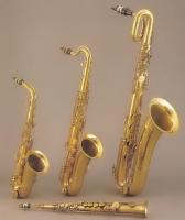 saxofony (porovnn velikost): soprnov, altov, tenorov, barytonov