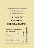 plakt pedvnonho koncertu fltnovho soubora "Capella flauta"